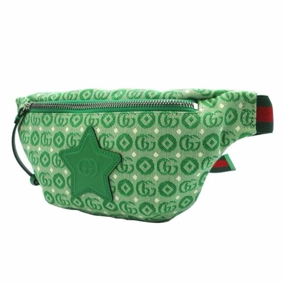 NEW GUCCI Kids GG Star Belt Bag Fanny Pack In Green 100% Authentic